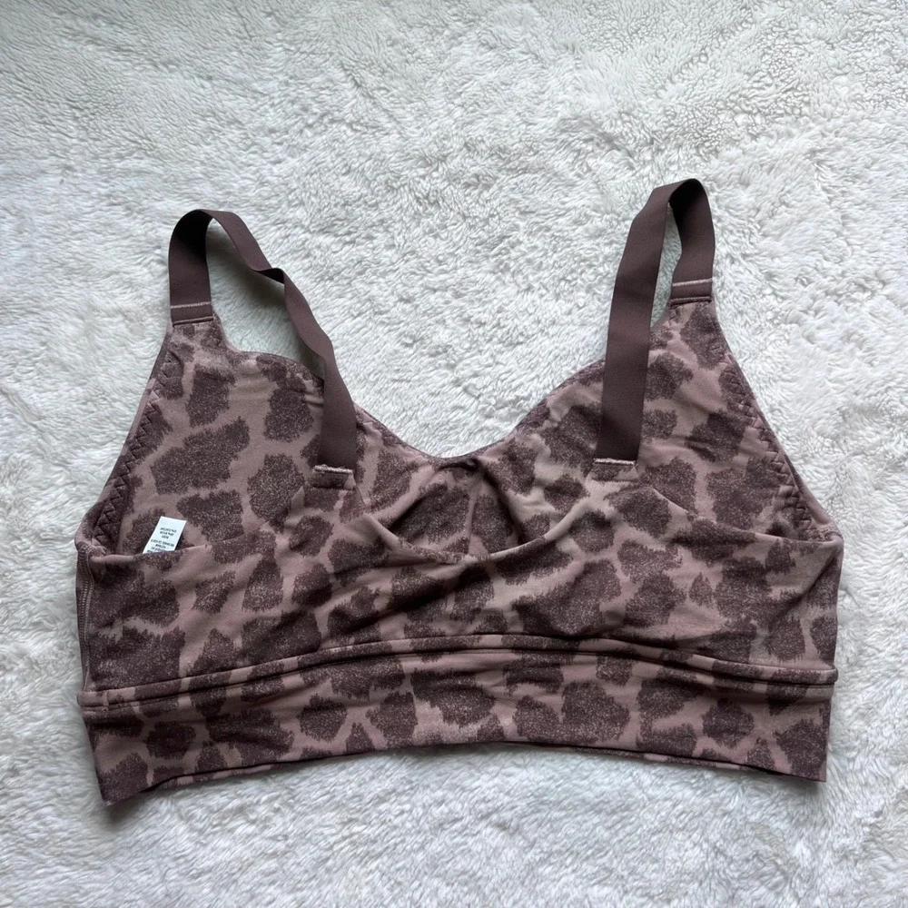 OFFLINE by Aerie Real Me Stretch Leopard Print Medium Support Sports Bra XL NWOT